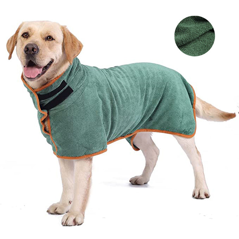 Dog Dry Robe – Microfibre Drying Coat for Dogs, Fast-Drying After-Walk Towel Bathrobe XS–XXXL