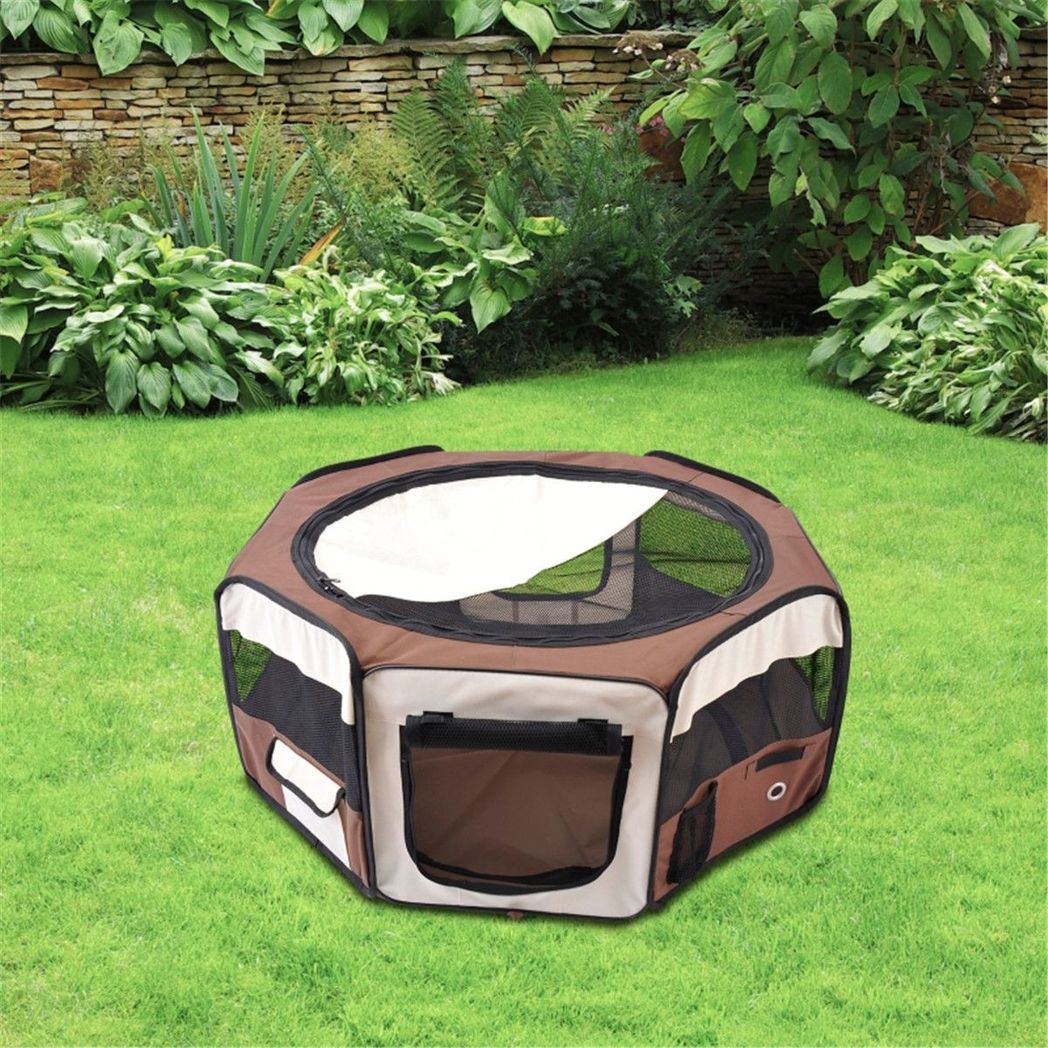 Pawffin Outdoor Pet Carrier Tent — Brown