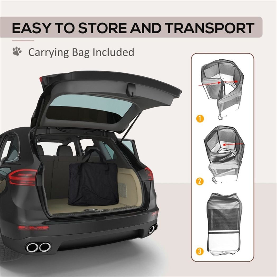 Pawffin Foldable Pet Playpen — Blue & Black