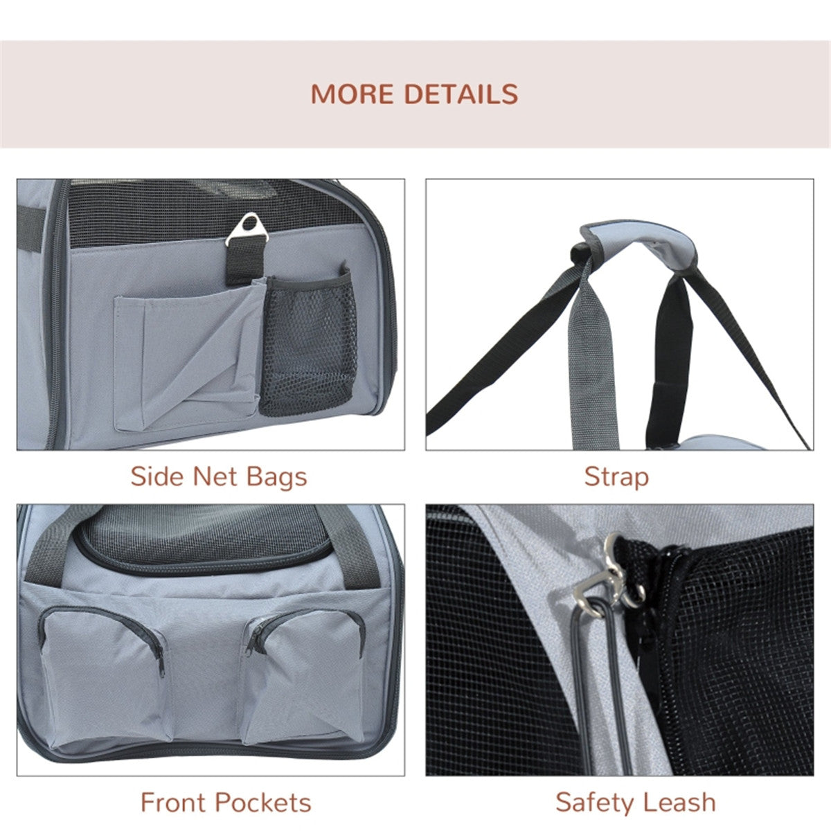 Pawffin Soft Pet Carrier Bag — Grey