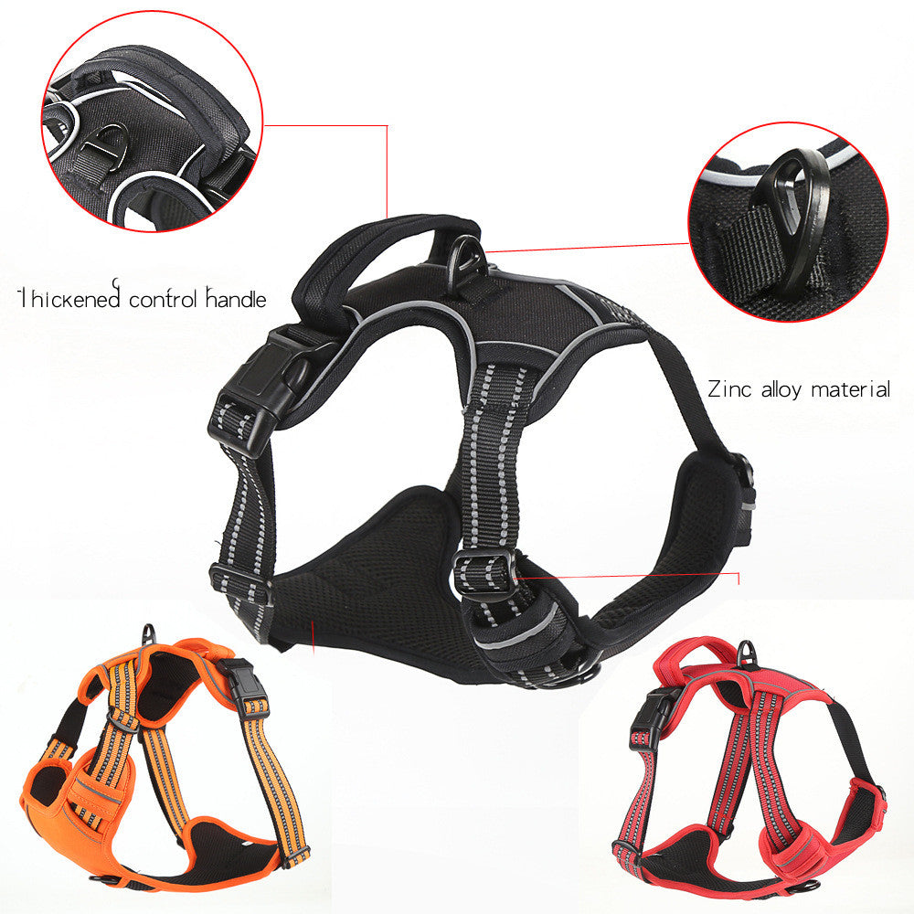 No-Pull Dog Harness – Breathable Reflective Vest Harness for Dogs, Adjustable & Escape-Proof, S/M/L/XL