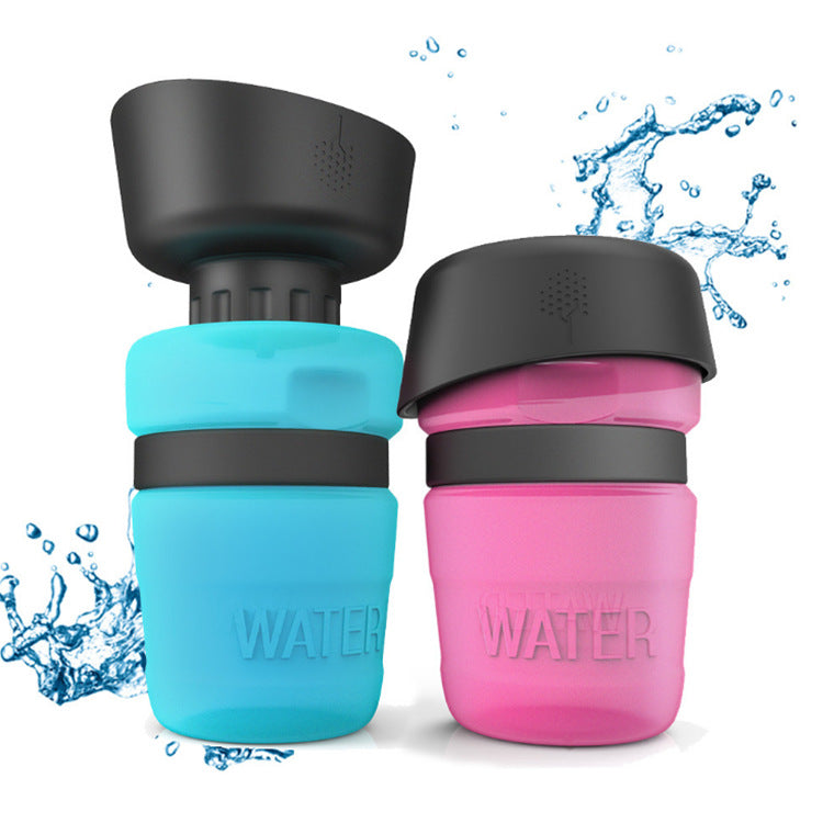 Portable Dog Water Bottle – Leak-Proof Travel Drinking Bottle for Dogs, One-Hand Operation 520ml/600ml