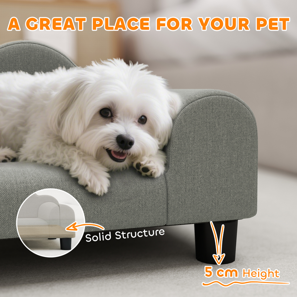 Pawffin Dog Bed/Pet Sofa Grey