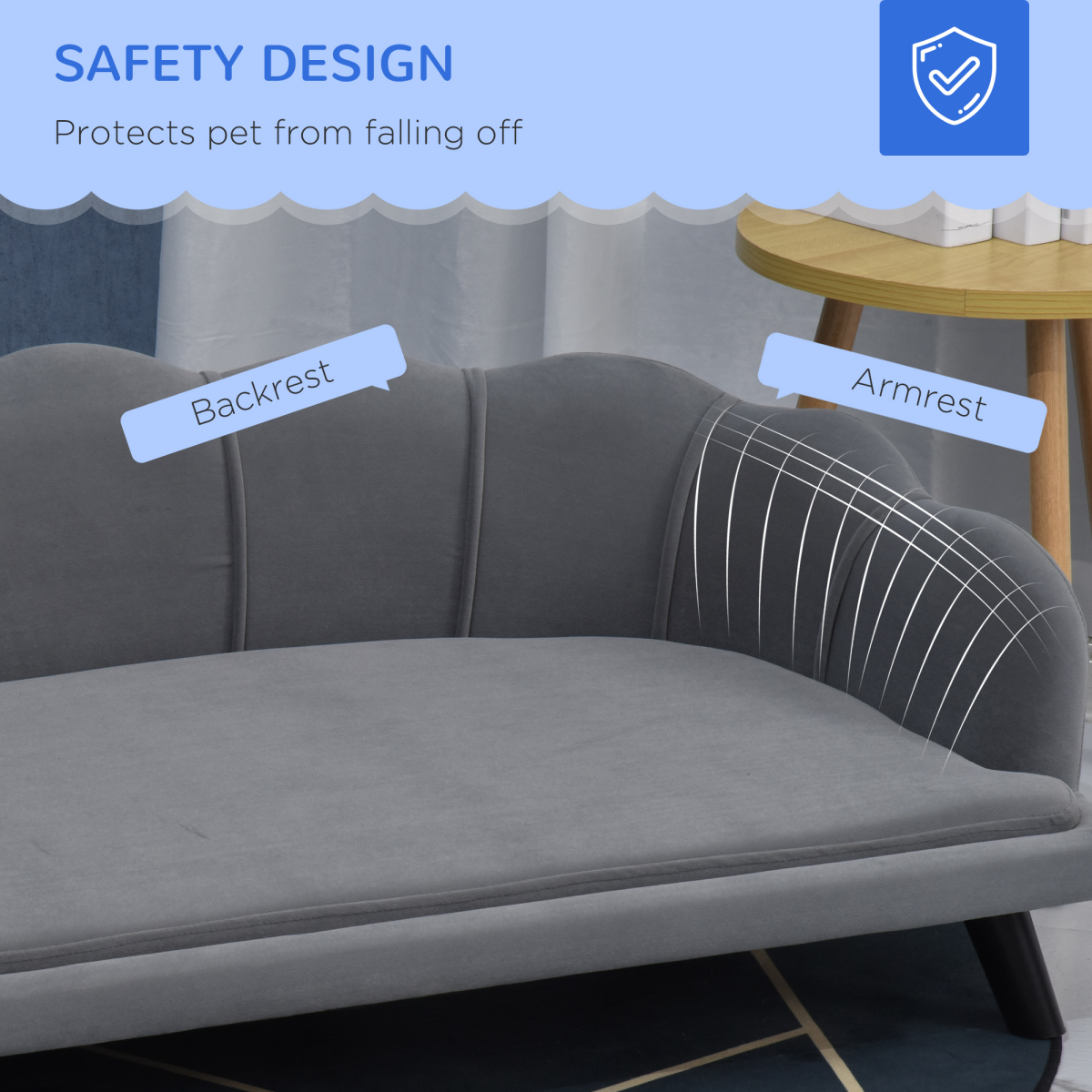 Pawffin Dog Sofa for Medium & Large Dogs — Grey