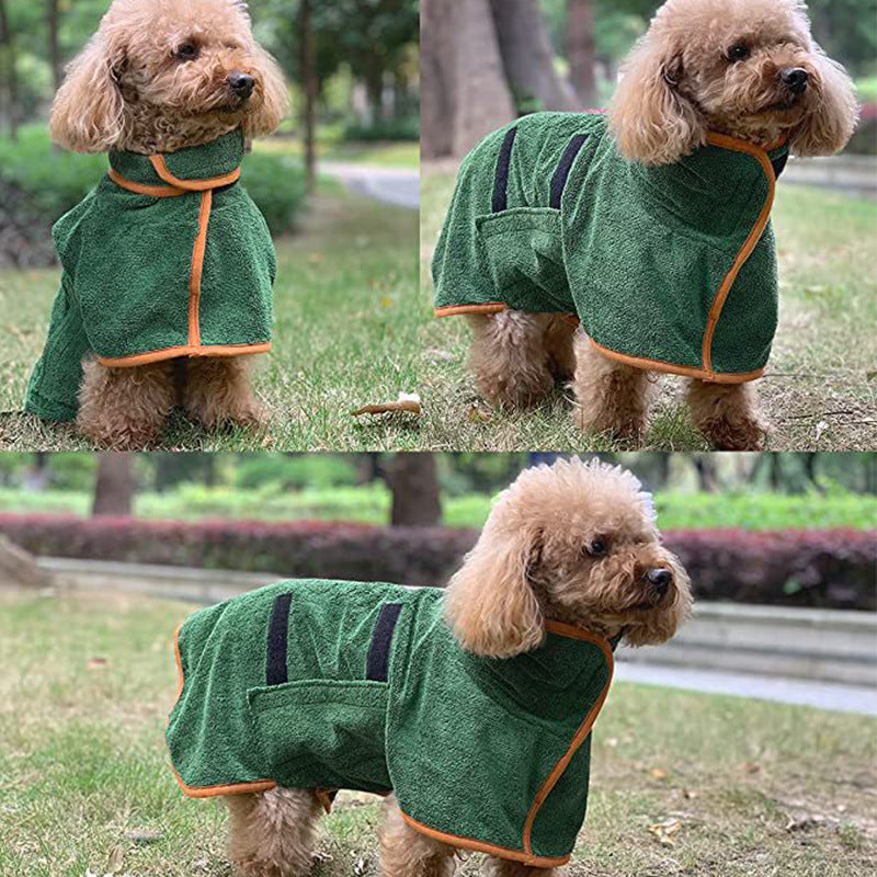 Dog Dry Robe – Microfibre Drying Coat for Dogs, Fast-Drying After-Walk Towel Bathrobe XS–XXXL