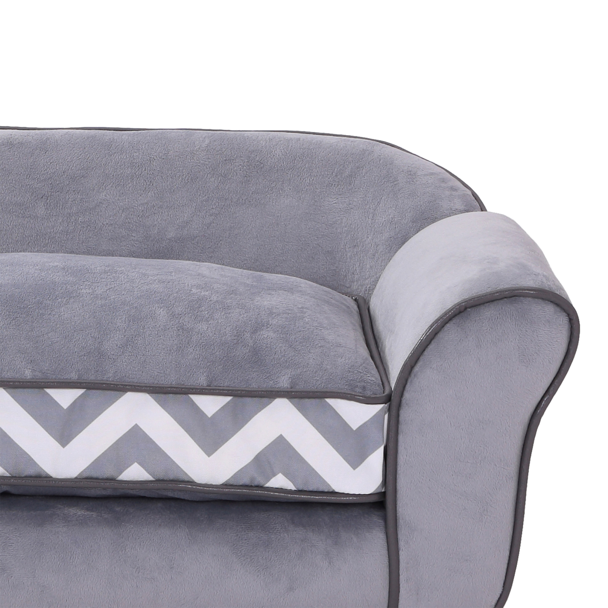 Pawffin Dog Sofa Cat Couch Bed for XS Dogs w/ Removable Sponge Cushion - Grey