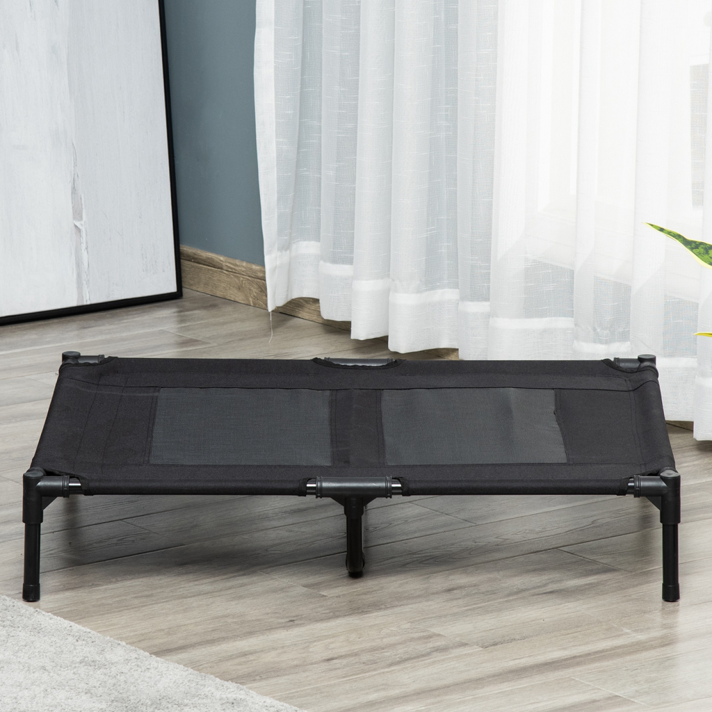 Pawffin Elevated Pet Cot — Black