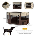 Pawffin Large Pet Playpen — Brown & Beige