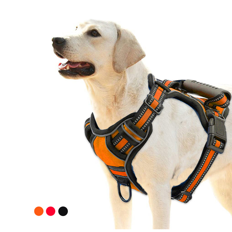 No-Pull Dog Harness – Breathable Reflective Vest Harness for Dogs, Adjustable & Escape-Proof, S/M/L/XL